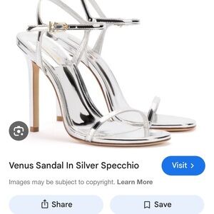 NWT Larroude Venus sandal in Silver Specchio